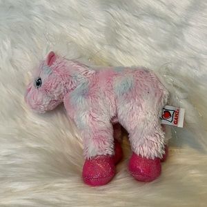 Ganz webkinz pastel pink pony horse blue white shimmer hair hm117 no code